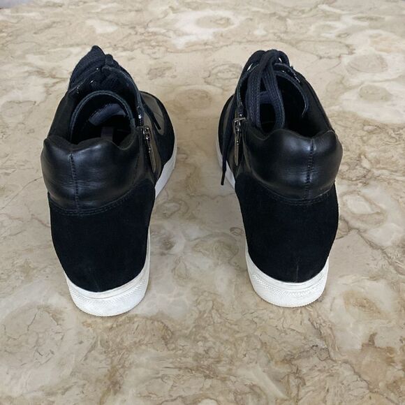 Blondo Goldy Wedge Sneakers Black Leather & Suede - Picture 10 of 15